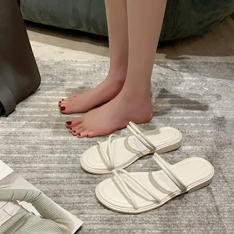 凉鞋女仙女风ins潮2024新款夏季时尚百搭网红学生女士平底罗马鞋商品大图