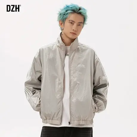 男士立领外套男春秋款潮高级感男装2024新款运动夹克宽松休闲上衣商品大图