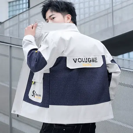 夹克男春秋装薄款上衣连帽卫衣青少年外穿秋衣中学生外套秋季男装商品大图