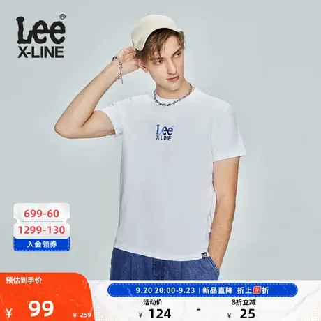 LeeXLINE23新品标准logo印花多色圆领男短袖T恤LMT0053904LE图片
