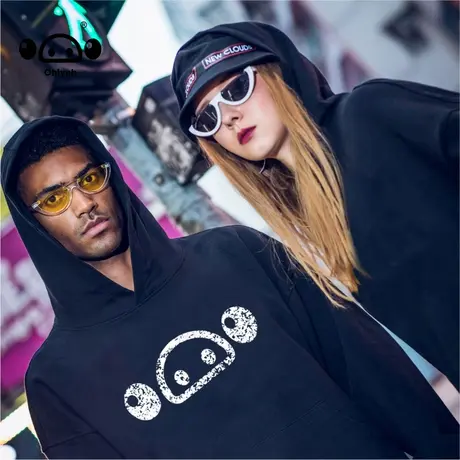 2023秋季同款潮牌卫衣网红男女纯棉连帽衫港风炸街嘻哈情侣外套商品大图