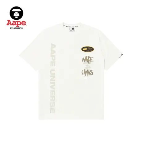 Aape旗舰店男装秋冬猿颜字母图案印花街头潮流短袖T恤1385XXL图片