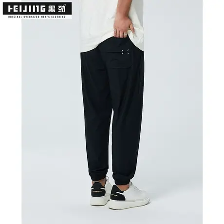 黑劲大码冰丝长裤男夏季300斤胖哥加肥加大宽松休闲运动透气裤子商品大图