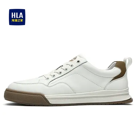 HLA/海澜之家男鞋新品夏季时尚百搭轻便舒适休闲鞋透气板鞋小白鞋商品大图