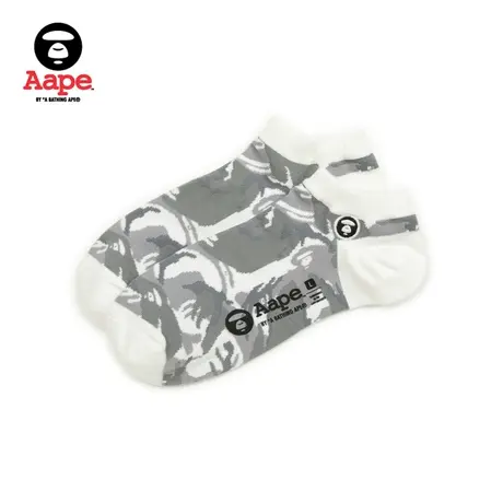 Aape旗舰店配饰迷彩提花猿颜刺绣潮流针织短袜4289XXJ图片