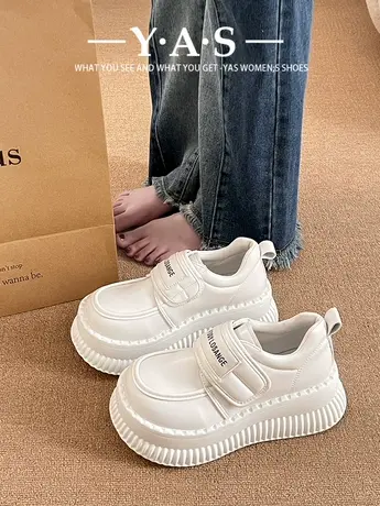 厚底小皮鞋女2024春季新款英伦风爆款软皮厚底松糕玛丽珍乐福鞋子图片