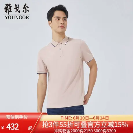 【商场同款】雅戈尔男士短袖T恤夏季新款官方商务休闲短袖T恤衫男图片