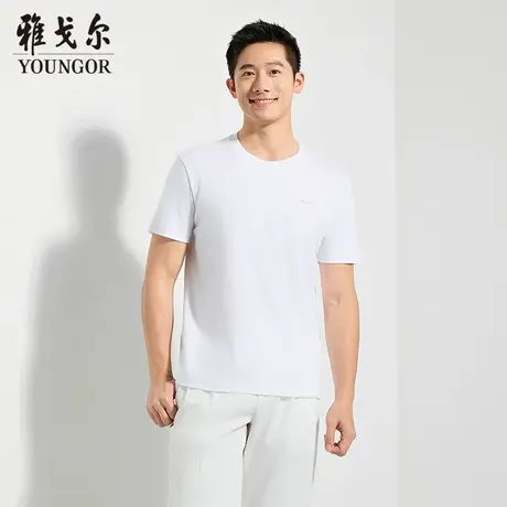 【商场同款】雅戈尔男士短袖T恤夏季新款官方商务休闲短袖T恤男商品大图