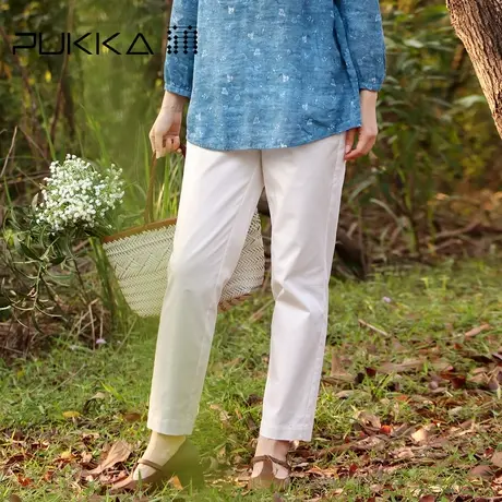 蒲PUKKA显瘦裤子女夏2022新款原创设计休闲九分萝卜小脚裤子商品大图