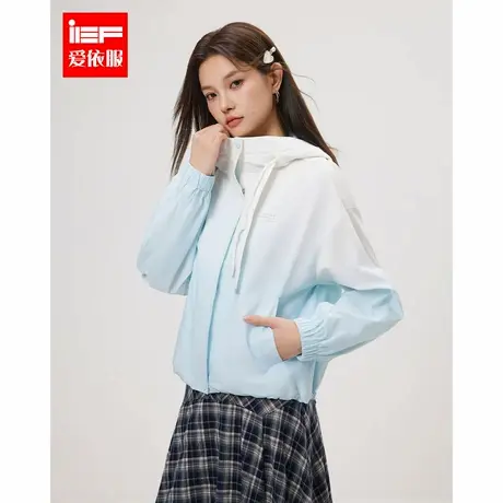 IEF/爱依服2025春季新款美式简约休闲拼色设计休闲运动风百搭外套图片