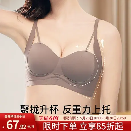 润微提拉内衣女聚拢上托小胸显大圆润文胸收副乳防下垂无钢圈胸罩商品大图