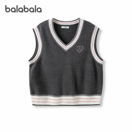 【商场同款】巴拉巴拉儿童马甲女童背心2025新款春装大童针织内搭图片