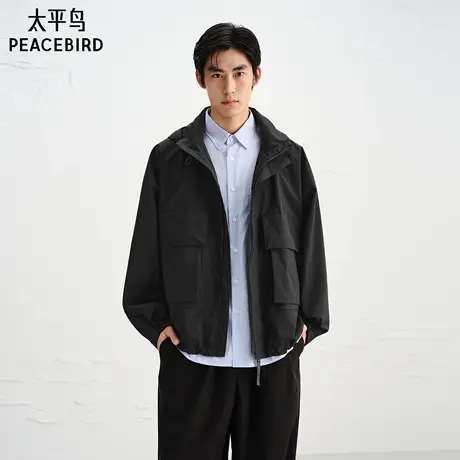 【商场同款】太平鸟男装户外工装夹克新款宽松休闲外套B2BCF3432M图片