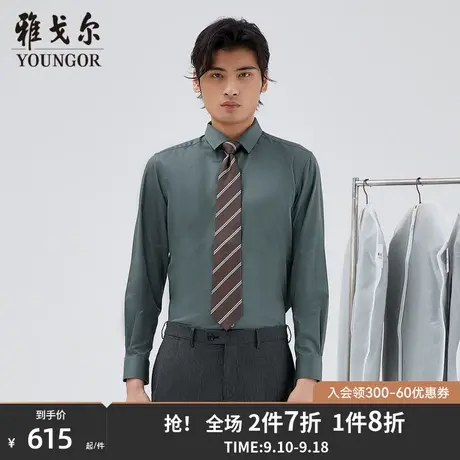 【商场同款】雅戈尔男士衬衫秋季新款官方商务休闲长袖衬衫S2824商品大图