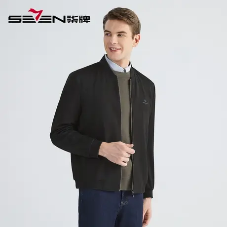 柒牌男士外套春秋季2022新款时尚潮流休闲花纱棒球领男装工装夹克图片