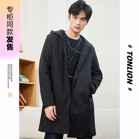 [商场同款]唐狮春秋季夹克外套男连帽户外风衣外套夹克美式冲锋图片