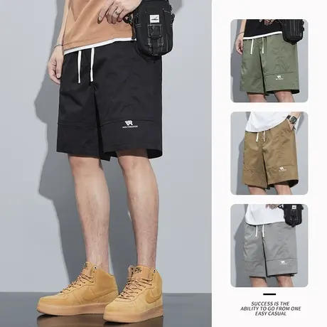 五分速干冰丝运动休闲短裤男款夏季薄款中裤子沙滩2024新款5分裤图片