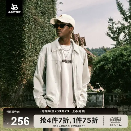 Lilbetter男士夹克仿麂皮外套秋冬新款衣服翻领上衣美式情侣装LB商品大图