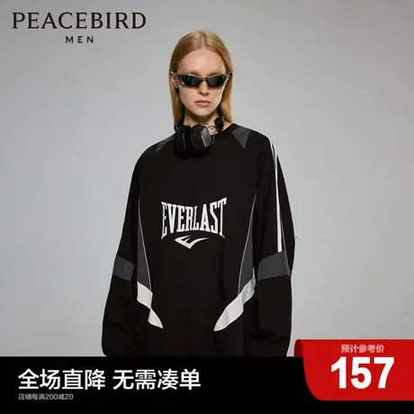 【AIRxPEACE】太平鸟男装 新款圆领卫衣宽松撞色上衣BBFD2111图片