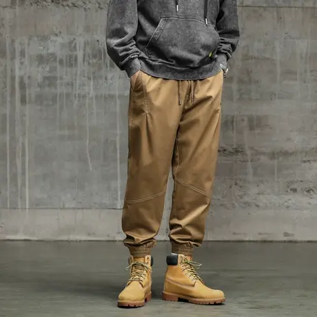 复古潮流裤子男款百搭男士工装裤大码宽松潮流束脚裤子男款潮流男商品大图