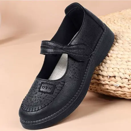 老北京布鞋女妈妈鞋春秋款软底防滑不累脚老人鞋单鞋中老年奶奶鞋图片