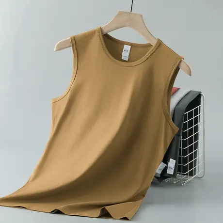 莫代尔棉背心男潮夏季外穿冰丝速干凉感运动坎肩健身无袖t恤汗衫商品大图