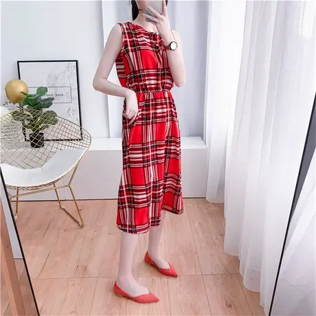 超仙背心雪纺半身裙女春夏仙女飘逸白色伞裙a字大摆沙滩长裙纱裙图片