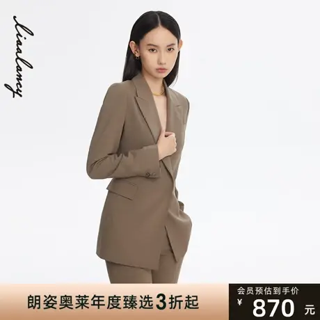 LANCY/悦朗姿西装外套女春季新款宽松复古显瘦小西服商场同款图片