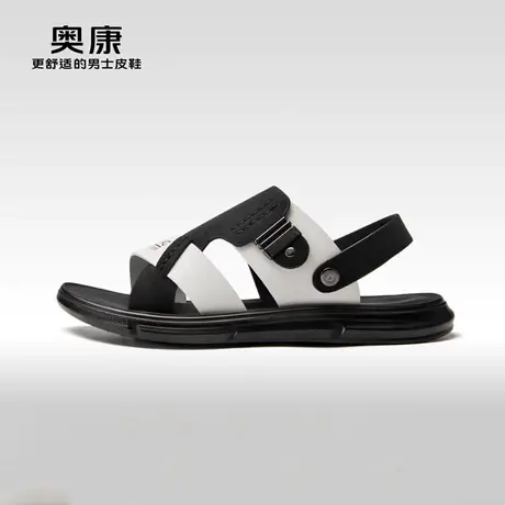 奥康男鞋春季透气舒适个性拼色沙滩鞋柔软防滑运动休闲凉拖鞋青年商品大图