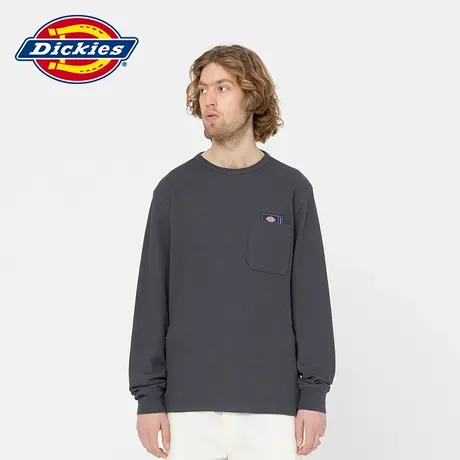 Dickies x POP TRADING COMPANY联名款 胸前口袋休闲长袖T恤商品大图