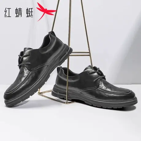红蜻蜓男鞋2025夏季新款真皮舒适单鞋防滑耐磨皮鞋商务休闲德比鞋商品大图