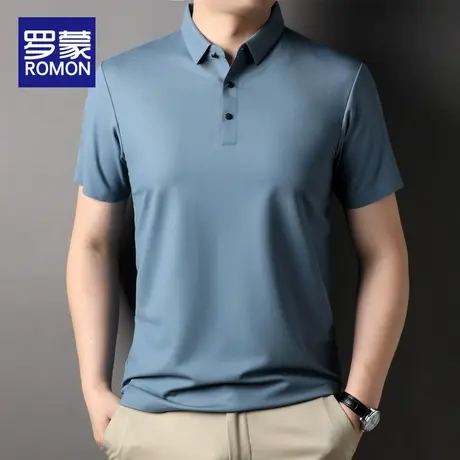 罗蒙夏季t恤男短袖衣服2025新款潮流半袖上衣男士翻领休闲POLO衫商品大图
