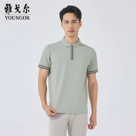 雅戈尔奥莱 商场同款男士短袖T恤新款官方正品商务短袖POLO衫男商品大图