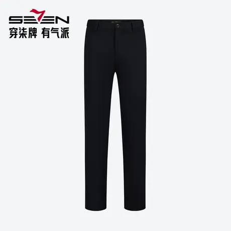 【含莱赛尔】柒牌男装清仓直筒休闲裤男秋冬商务通勤中腰针织长裤商品大图