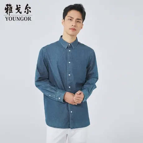 雅戈尔奥莱 商场同款男士长袖衬衫秋季新款官方商务休闲衬衫商品大图