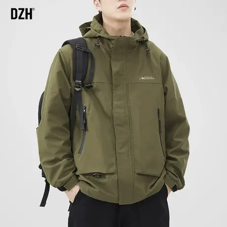 男士冲锋衣男款痞帅外套潮牌男2023新款秋季男装衣服登山服防风衣商品大图