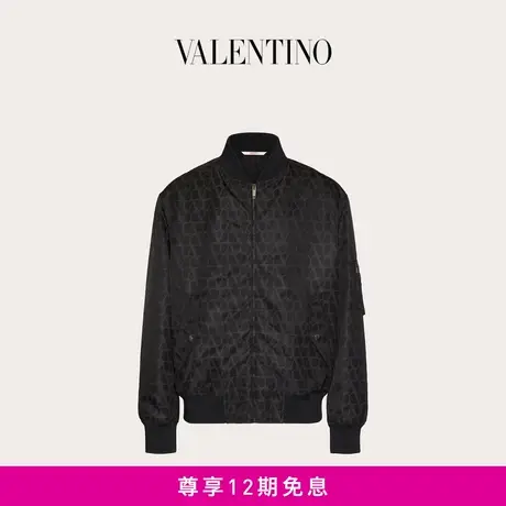 【24期免息】华伦天奴VALENTINO男士V标志印花尼龙飞行员夹克外套商品大图