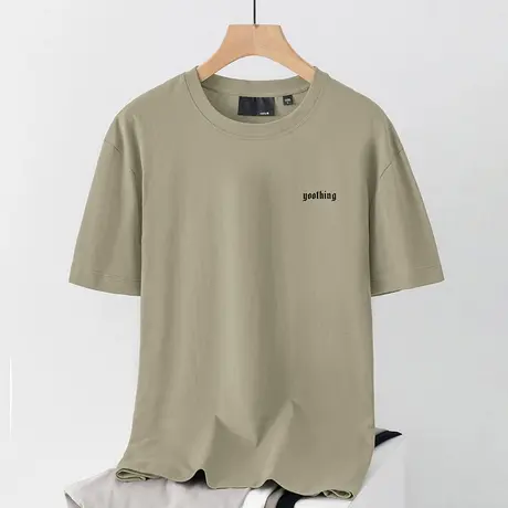 250g重磅纯棉t恤男短袖夏季宽松圆领上衣服美式潮流印花全棉半袖商品大图