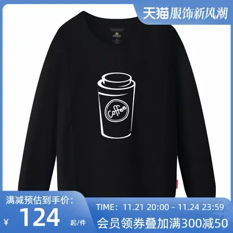 Ohlyah品牌女装春秋季新款加绒加厚圆领套头卫衣宽松学生休闲外套商品大图