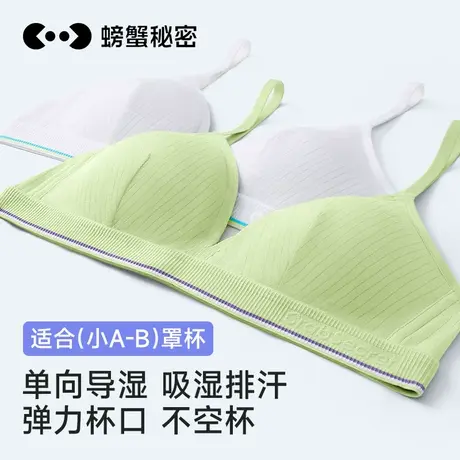 螃蟹秘密小胸文胸内衣女夏薄款无钢圈聚拢美背三角杯23新款防空杯商品大图