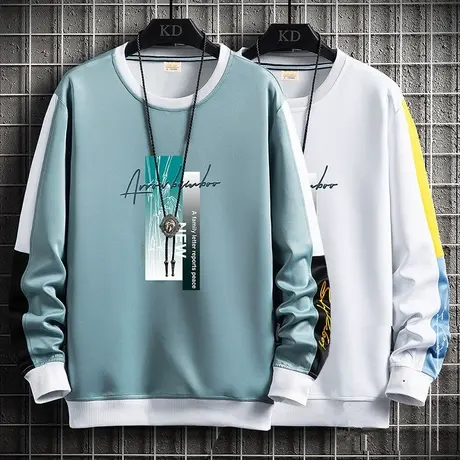 青少年男装长袖T恤春季12初中学生上衣服13-15岁14男孩秋衣16服装商品大图