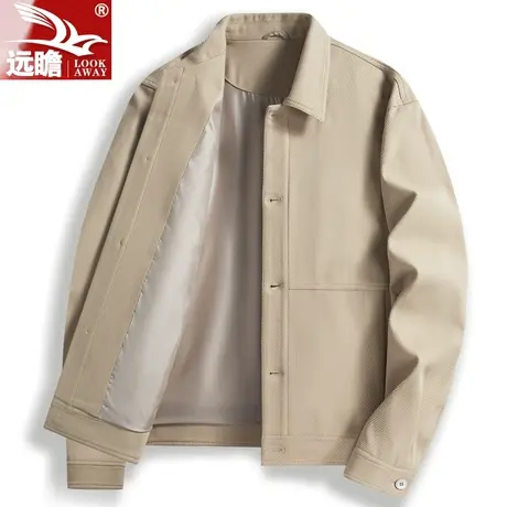 男士外套春秋款2023新款秋季潮牌宽松工装上衣翻领休闲夹克衫男款商品大图
