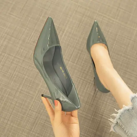 高跟鞋女细跟2021年新款尖头夏季舒适气质通勤职业工作百搭女鞋子图片
