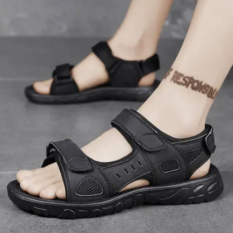 雨鞋男款时尚钓鱼水鞋透气胶鞋大码4647劳保涉水鞋沙滩凉鞋防水鞋商品大图