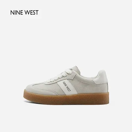 【直播专属】Nine West/玖熙反绒休闲鞋春季新款平底舒适德训鞋女图片