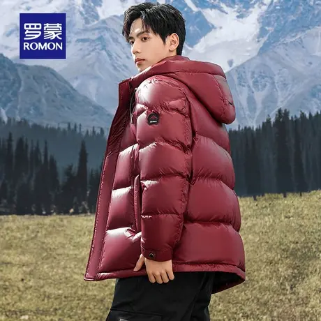 【200g高充绒】罗蒙冬季极寒款羽绒服男25新款冬装红色面包服外套商品大图
