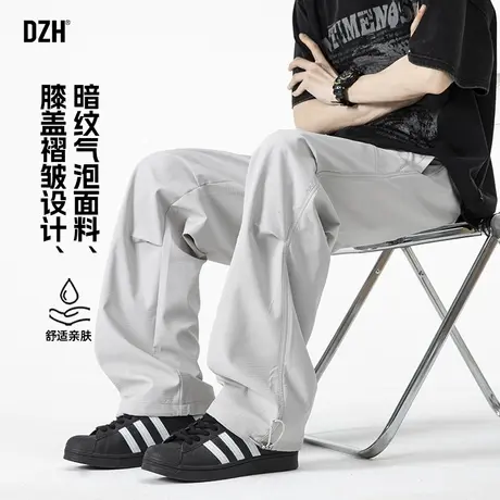 男士伞兵工装裤子男夏季薄款2025新款美式冲锋裤直筒裤宽松阔腿裤商品大图