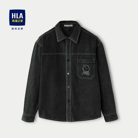 HLA/海澜之家三体联名系列长袖衬衫25秋新三体文明超级符号衬衣男商品大图