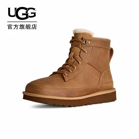 UGG秋季新款男士舒适保暖纯色平底系带圆头短筒时尚休闲靴1174580商品大图