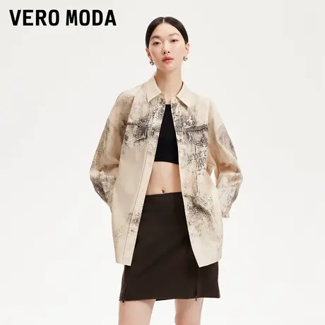 【来了就好】Vero Moda衬衫女25春新款废土风做旧衬衫325105049商品大图